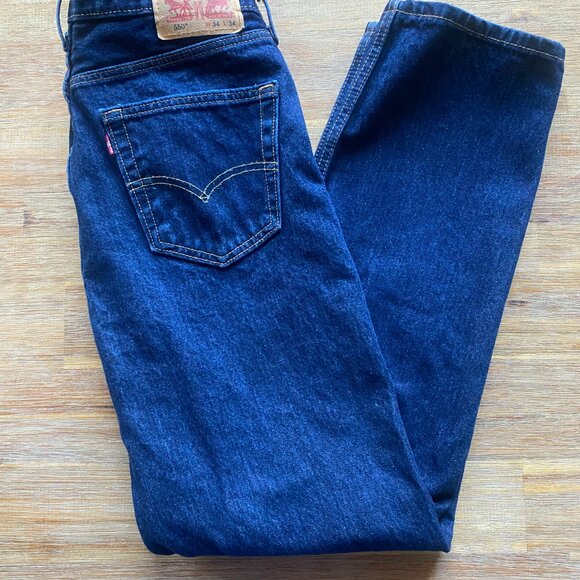 Levi's 550 Relaxed Fit Men's Jeans 100% Cotton - 34W 34L - Picture 4 of 6